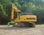 Side of new Komatsu Demolition Excavator,New Demolition Excavator from Komatsu,New Komatsu Demolition Excavator working